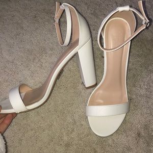 Charlotte Russe white block heels size 8
